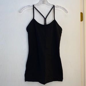 Lululemon black Flow Y tank size 6